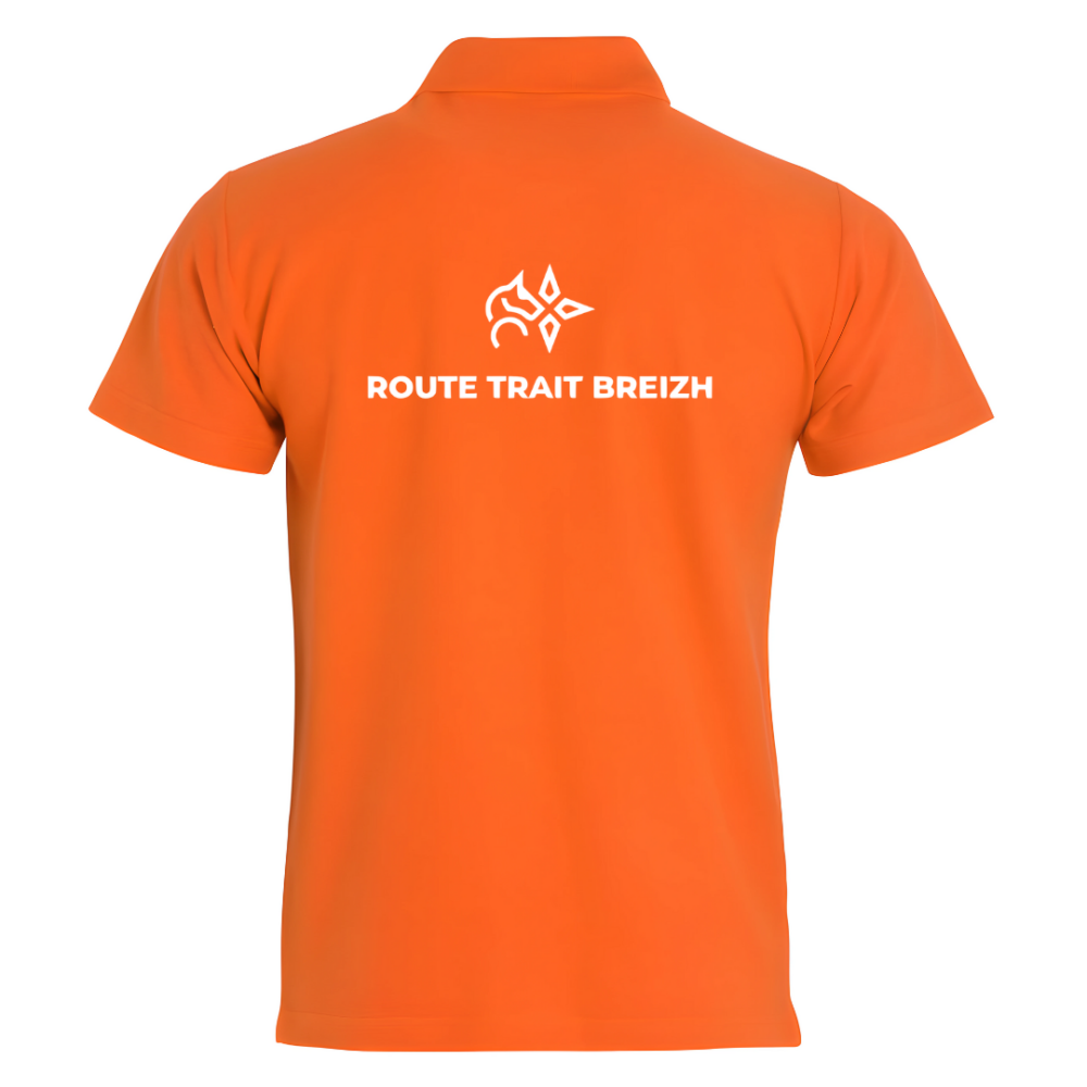 TRAIT BREIZH - POLO COTON HOMME ORANGE – Image 2